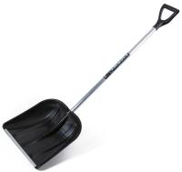 Лопата снеговая пластмассовая "БЕЛЫЙ МЕДВЕДЬ" с алюм. черенком, V-обр. ручкой 410 х 460