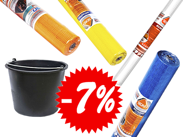 Акция на ведра и сетки стеклотканевые!